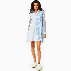 Addison Bay Blue and White Striped Mini Dress